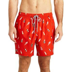 NEW Rainforest Swim Trunks Novelty Popsicle Paradise Swim Shorts Red | Small
